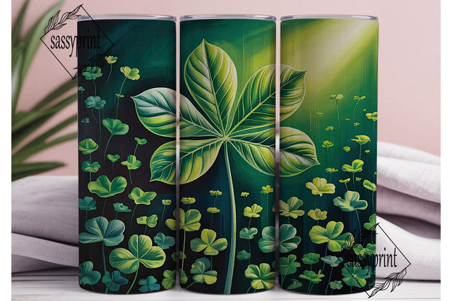 Green Botanical Leaf 20oz Tumbler Wrap Sublimation sassyprint 