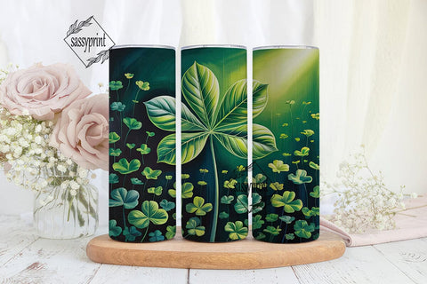 Green Botanical Leaf 20oz Tumbler Wrap Sublimation sassyprint 