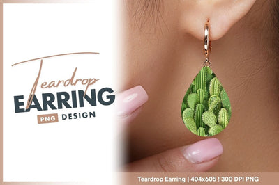 Green Cactus Illustration Pattern with Various Shapes and Textures Sublimation Regulrcrative 