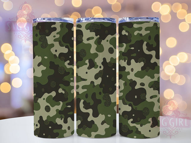 Green Camouflage Adventure 20oz Tumbler Wrap, Green Camouflage Tumbler, 20oz Sublimation Wrap, Military Theme Drinkware, Hunting Tumbler Design, Army Style Tumbler, Outdoor Adventure Gift Sublimation SvggirlplusArt 