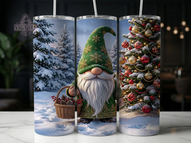 Green Christmas Gnome 20oz Tumbler, Green Gnome Tumbler, Christmas Gnome, Green Christmas, Gnome Tumbler Wrap, 20oz Tumbler Wrap, Christmas Gnome PNG, Green Christmas PNG Sublimation SvggirlplusArt 