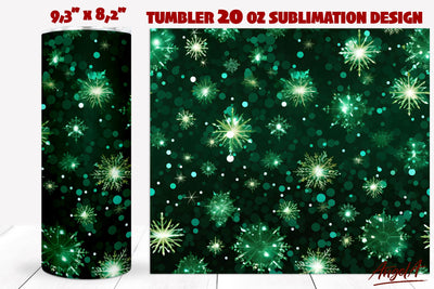 Green Christmas Tumbler sublimation, sparkle green texture Sublimation Angelina Semenova 