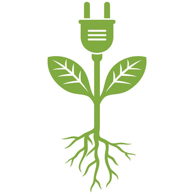 Green Energy Plug Leaf Icon SVG TribaliumArtSF 