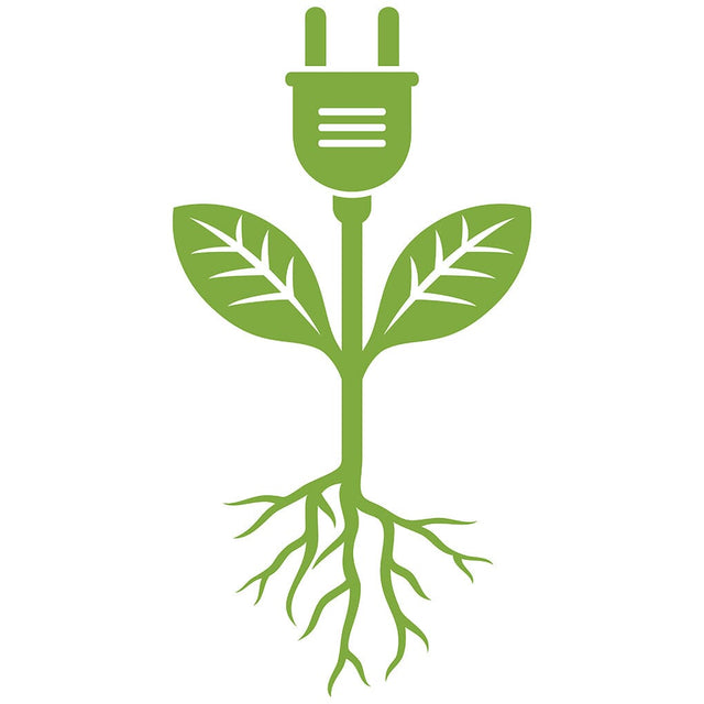 Green Energy Plug Leaf Icon SVG TribaliumArtSF 
