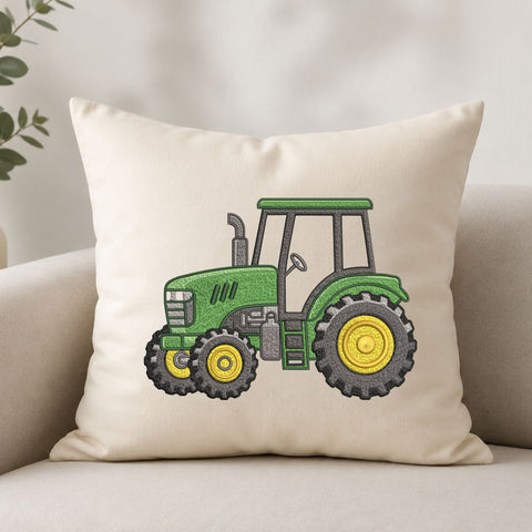 Green Farm Tractor Machine Embroidery Design – Farmer Agriculture Tractor Embroidery File Embroidery/Applique DESIGNS PatternFeed8 