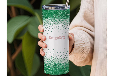 Green Glitter 20oz Tumbler Design Sublimation DesignSVG 