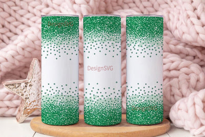 Green Glitter 20oz Tumbler Design Sublimation DesignSVG 