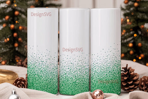 Green Glitter Gradient 20oz Tumbler Sublimation DesignSVG 