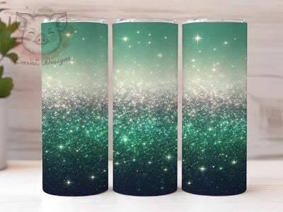 Green Glitter Ombre Tumbler Wrap, Ombre Sparkle Mug, Shimmer Gradient Cup, Glamorous Glitter Wrap, Stylish Bling Design, Glittery Aesthetic Gift, Sublimation Tumbler Wrap Sublimation Lara' s Designs 