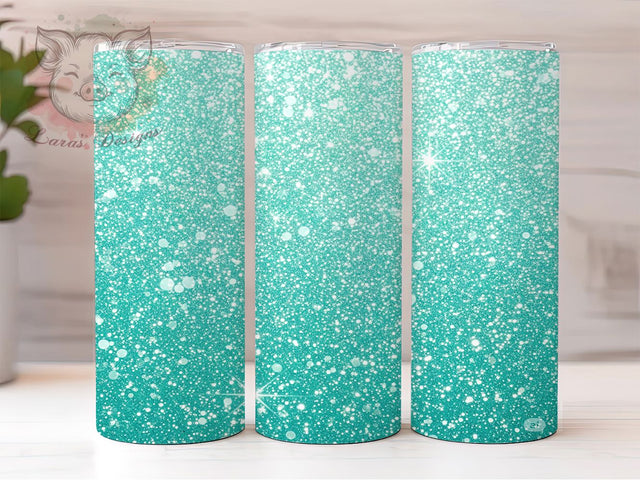Green Glitter Ombre Tumbler Wrap, Ombre Tumbler PNG, 20oz Skinny Tumbler Design, Sparkly Green Sublimation, Shimmer Ombre Wrap Design, Glittery Tumbler PNG, Gradient Green Tumbler Wrap Sublimation Lara' s Designs 