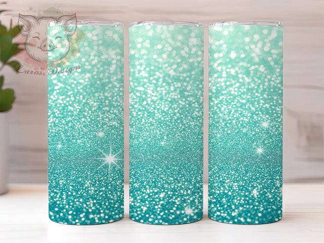 Green Glitter Ombre Tumbler Wrap, Ombre Tumbler PNG, 20oz Skinny Tumbler Design, Sparkly Green Sublimation, Shimmer Ombre Wrap Design, Glittery Tumbler PNG, Gradient Green Tumbler Wrap Sublimation Lara' s Designs 