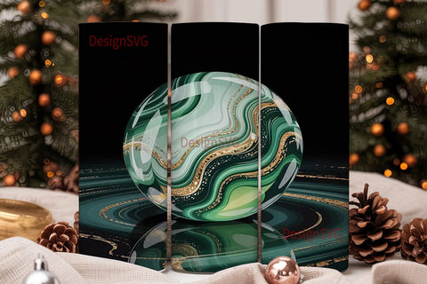 Green Gold Marble 20oz Tumbler Design Sublimation DesignSVG 