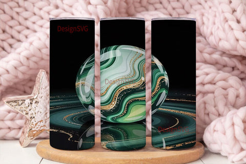Green Gold Marble 20oz Tumbler Design Sublimation DesignSVG 