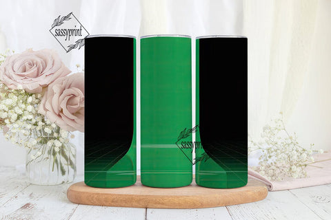 Green Gradient 20oz Tumbler Wrap Sublimation sassyprint 