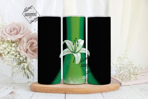Green Gradient 20oz Tumbler Wrap Sublimation sassyprint 