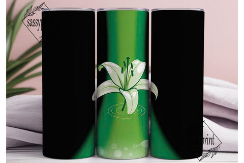 Green Gradient 20oz Tumbler Wrap Sublimation sassyprint 