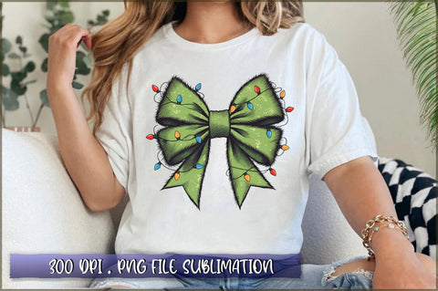 Green Grinch Coquette Bow Sublimation Clipart Sublimation Shetara Begum 