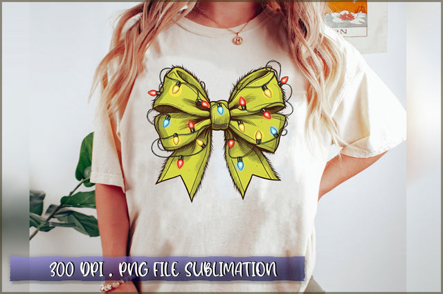 Green Grinch Coquette Bow Sublimation Clipart Sublimation Shetara Begum 