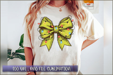 Green Grinch Coquette Bow Sublimation Clipart Sublimation Shetara Begum 