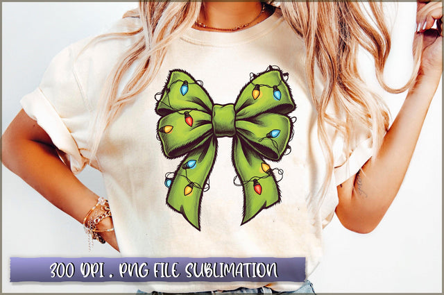 Green Grinch Coquette Bow Sublimation Clipart Sublimation Shetara Begum 