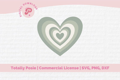 Green Heart SVG SVG Totally Posie 