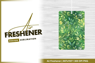 Green leaves seamless pattern background air freshener png Sublimation Regulrcrative 