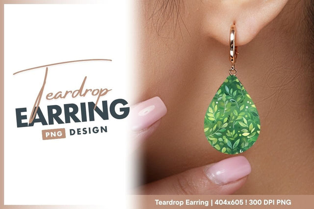 Green leaves seamless pattern with teardrop shape Sublimation Regulrcrative 