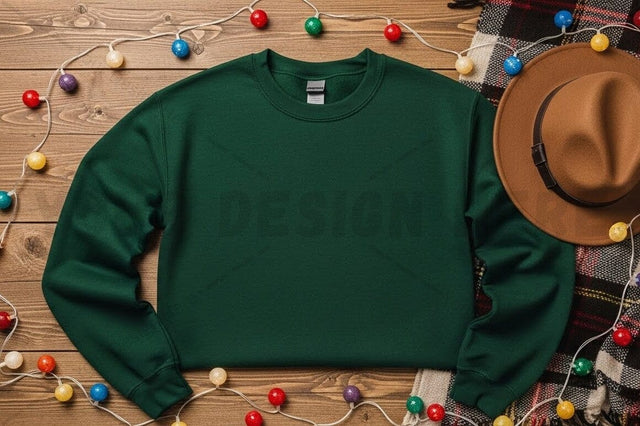 Green long sleeve t-shirt mockup Mock Up Photo Designangry 