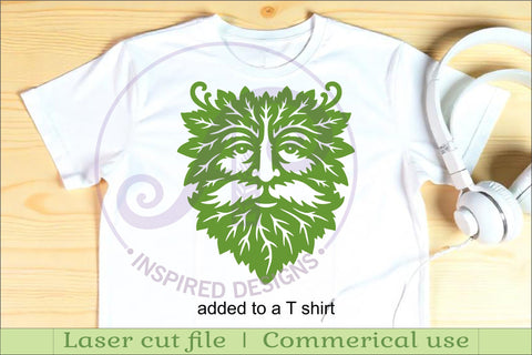 Green Man Wall Art SVG, Greenman Face Laser Cut File SVG APInspireddesigns 