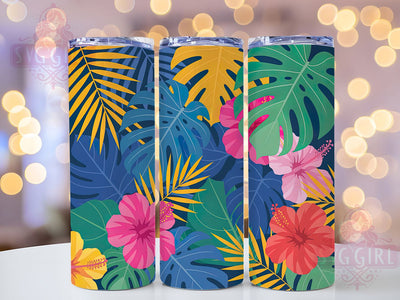 Green Monstera Botanical Tumbler, Indoor Plants, Botanical Art, Green Leaves, Tropical Design, 20Oz Tumbler, Sublimation Wrap Sublimation SvggirlplusArt 