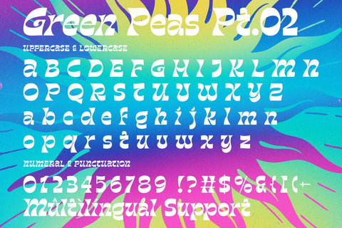 Green Peas Pt. 02 – Groovy Display Font Font Four Lines Std. 