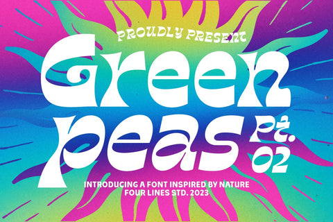 Green Peas Pt. 02 – Groovy Display Font Font Four Lines Std. 