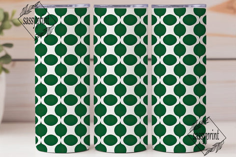 Green Quatrefoil Trellis 20oz Tumbler Sublimation sassyprint 