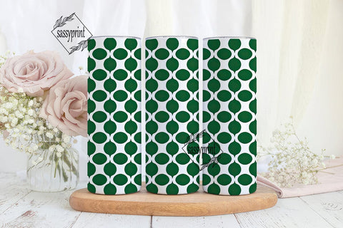 Green Quatrefoil Trellis 20oz Tumbler Sublimation sassyprint 