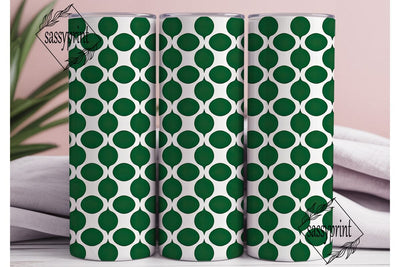 Green Quatrefoil Trellis 20oz Tumbler Sublimation sassyprint 