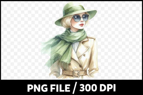 Green Spring Travel Watercolor Clipart Sublimation SVGista 