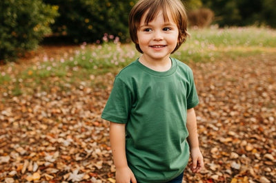 Green t-shirt for kids Mock Up Photo Designangry 