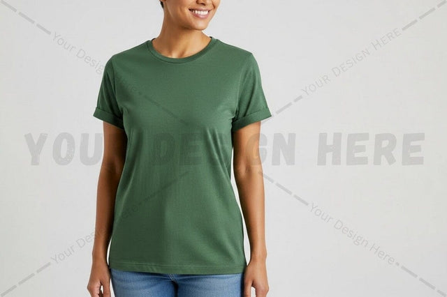 Green t-shirt mockup design Mock Up Photo Regulrcrative 