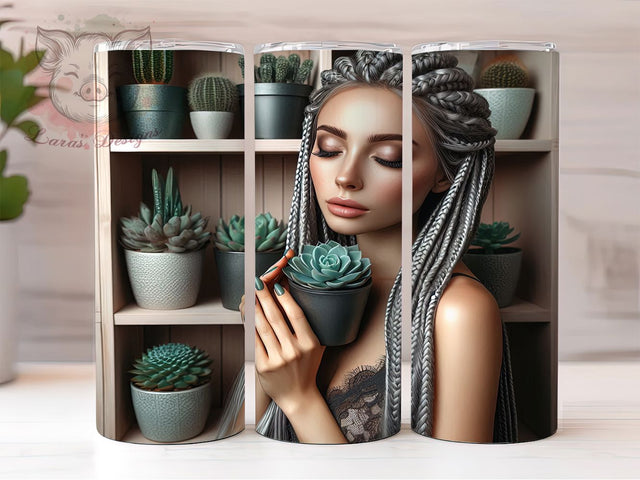 Green Thumb Plant Mom Tumbler, Indoor Plant Lover, Garden Enthusiast Cup, Botanical Tumbler, Plant Lady Present, Succulent Lover Design, Green Thumb Gift Sublimation Lara' s Designs 