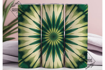 Green Tie-Dye Radial Pattern Tumbler Sublimation sassyprint 