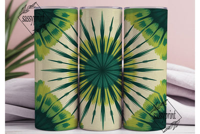 Green Tie-Dye Radial Pattern Tumbler Sublimation sassyprint 