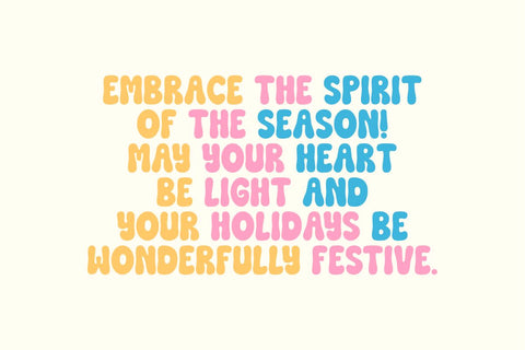 Greeting Festive - Retro Bubble Font Font Masyafi Studio 