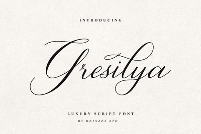 Gresilya Calligraphy Script Font Font Heinzel Studio 