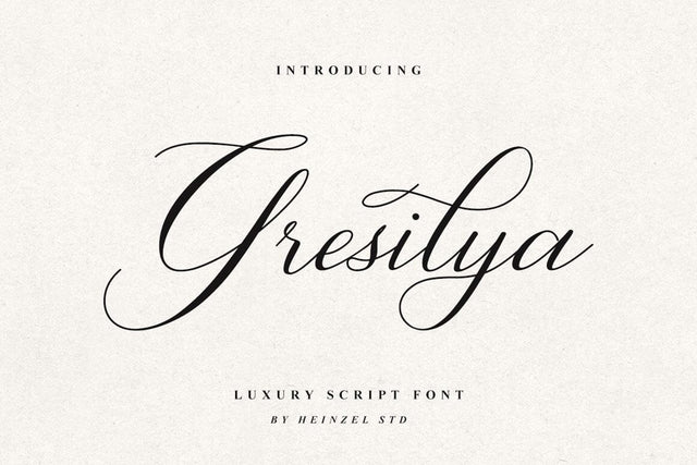 Gresilya Calligraphy Script Font Font Heinzel Studio 