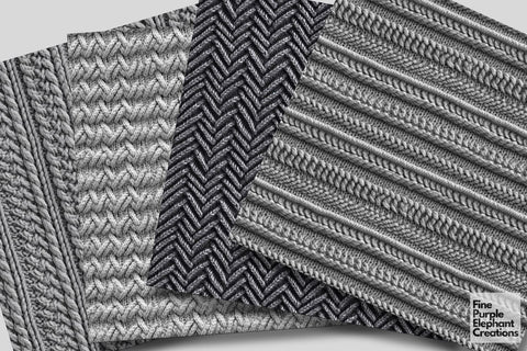 Grey Knit Fabric Texture Sublimation Digital Pattern Fine Purple Elephant Creations 
