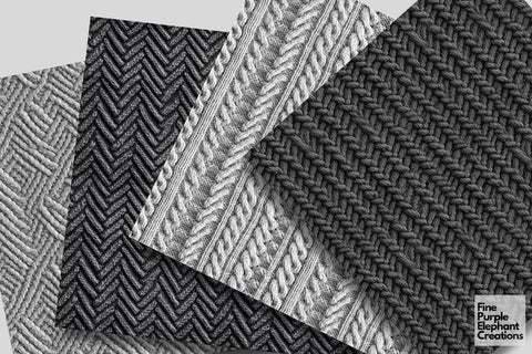 Grey Knit Fabric Texture Sublimation Digital Pattern Fine Purple Elephant Creations 