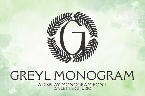 Greyl Monogram Font Dm Letter Studio 