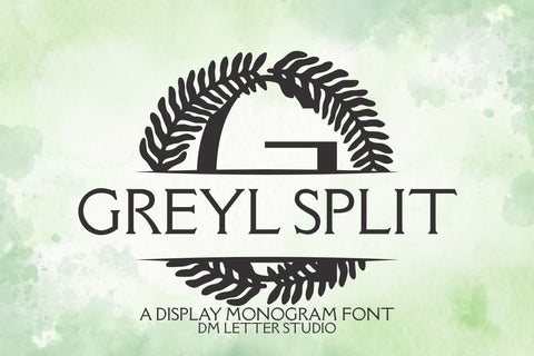 Greyl Split Monogram Font Dm Letter Studio 