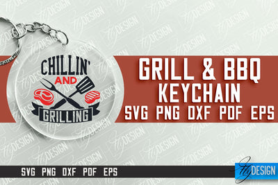 Grill & BBQ SVG Design | Round Keychain Designs | SVG File SVG Fly Design 