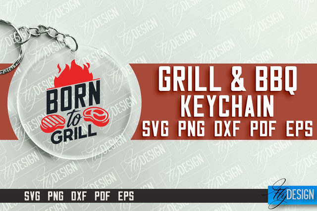 Grill & BBQ SVG Design | Round Keychain Designs | SVG File SVG Fly Design 